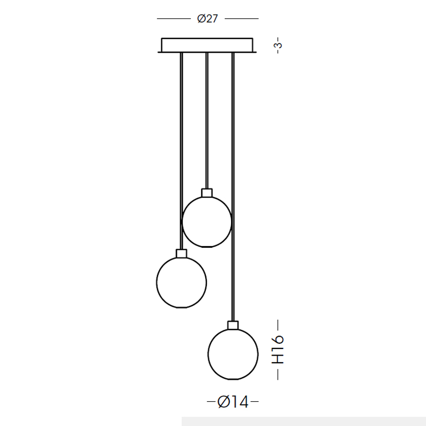 Подвесной светильник Cangini&Tucci Eclisse 1299.3L