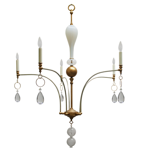 Люстра Louise Gaskill Vintage Grace with white murano glass