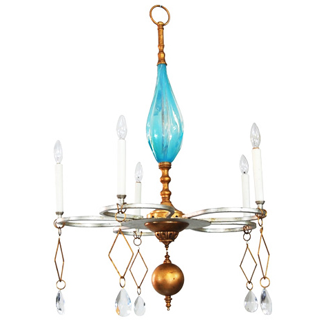 Люстра Louise Gaskill Oona with Blue Glass