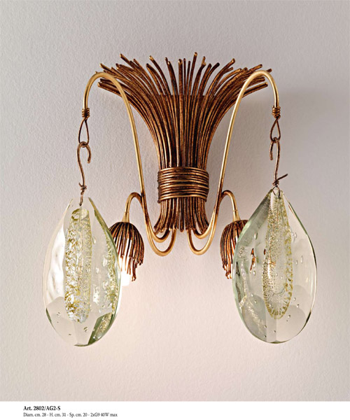 Настенный светильник Stillux Stone 2802/AG2-S