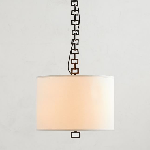 Подвесной светильник Pottery Barn Malin Linen Shade Pendant