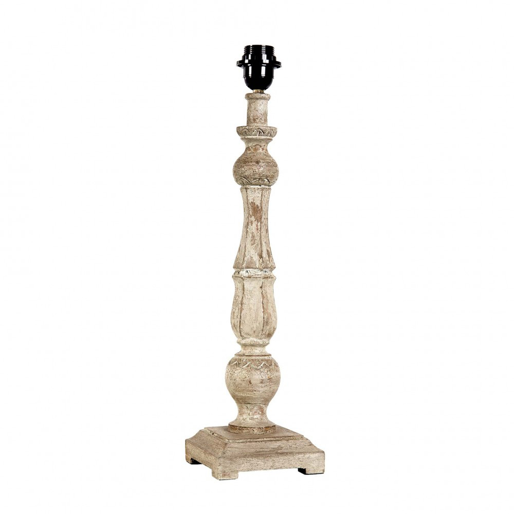 Настольная лампа Becara White distressed wooden table lamp