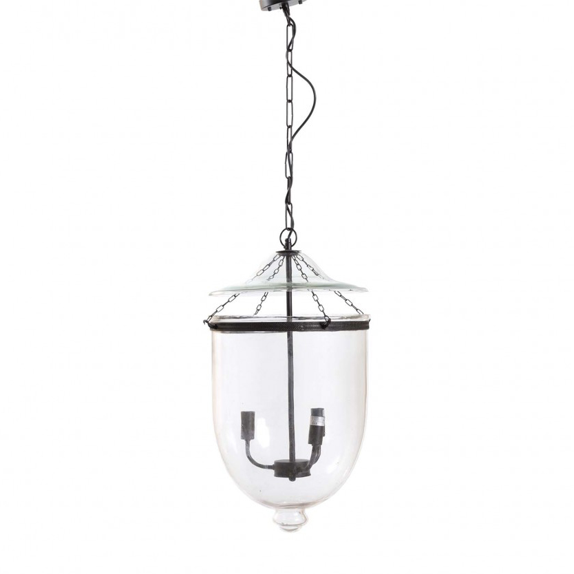 Подвесной светильник Becara Small glass and dark bronze ceiling lamp