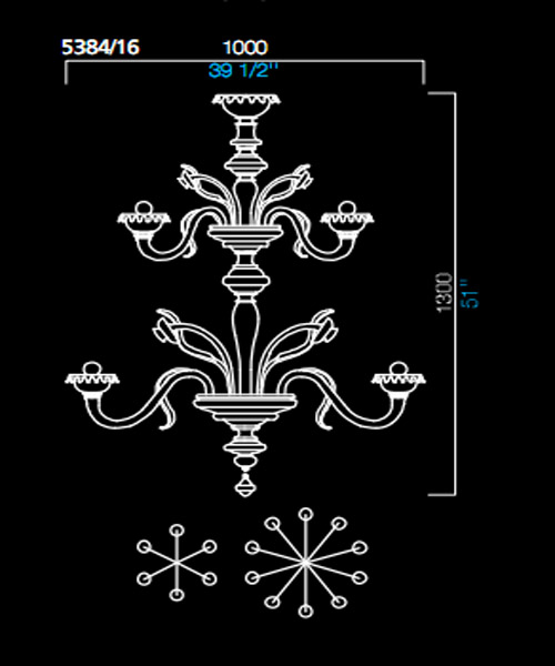 Люстра Barovier&Toso 5384/16