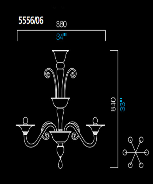 Люстра Barovier&Toso 5556/06