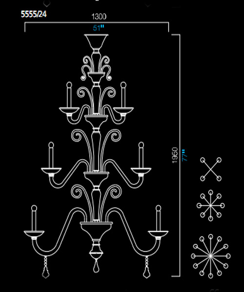 Люстра Barovier&Toso 5555/24