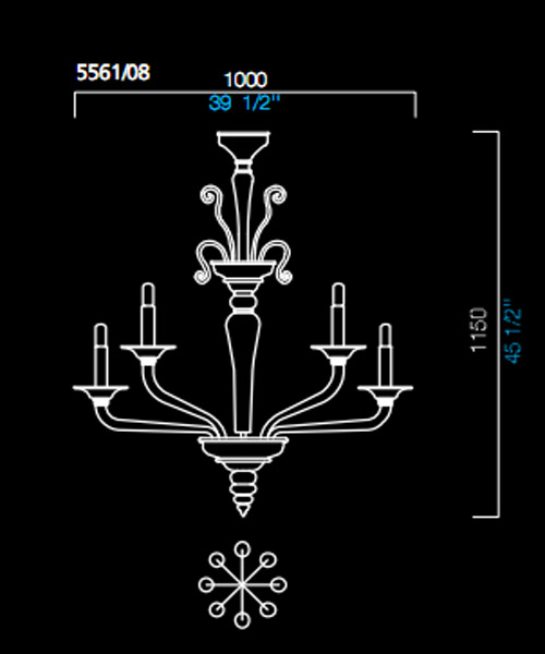 Люстра Barovier&Toso 5561/08
