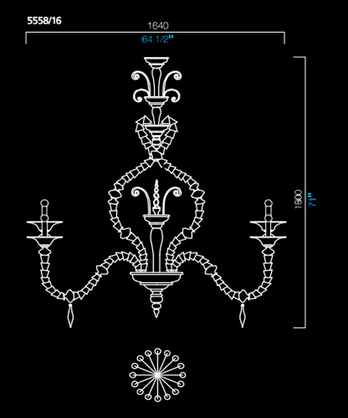 Люстра Barovier&Toso 5558/16