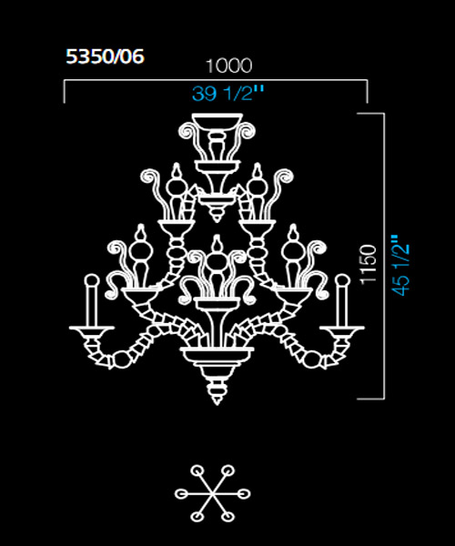 Люстра Barovier&Toso 5350/06