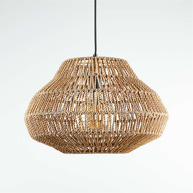 Подвесной светильник Crate and Barrel Cabo Small Woven Pendant Light