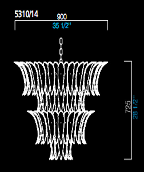 Подвесной светильник Barovier&Toso 5310/14