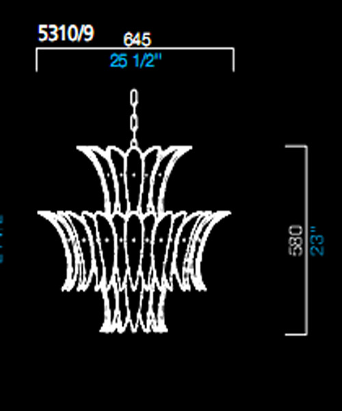 Подвесной светильник Barovier&Toso 5310/9