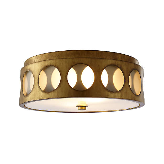 Потолочный светильник Crate and Barrel Addison Brass Flush Mount Light
