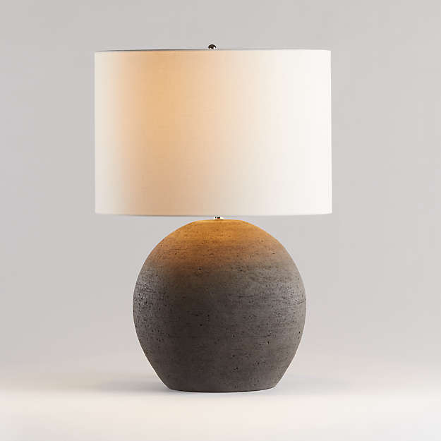 Настольная лампа Crate and Barrel Esphera Grey Round Table Lamp