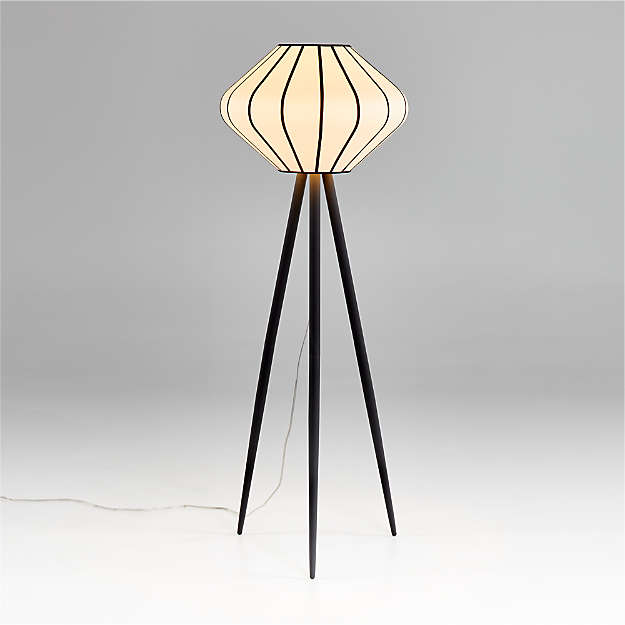 Торшер Crate and Barrel Starling Paper Lantern Floor Lamp