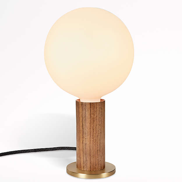 Настольная лампа Crate and Barrel Tala Walnut Table Lamp with Sphere IV Bulb