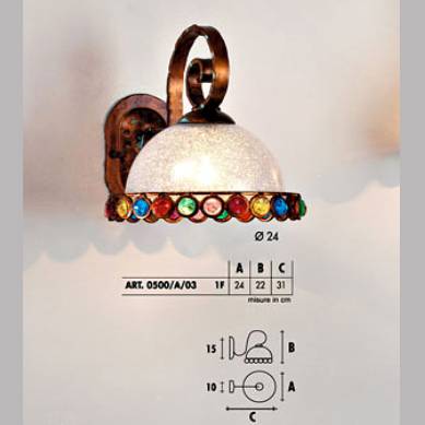 Настенный светильник  Longobard 0500/A/03 1F