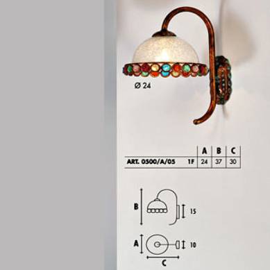 Настенный светильник  Longobard 0500/A/05 1F