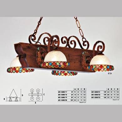 Подвесной светильник  Longobard 0500/17 4F