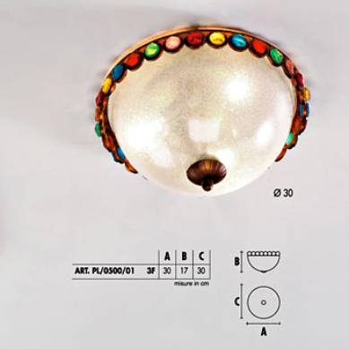 Настенный/потолочный светильник  Longobard PL/0500/01 3F