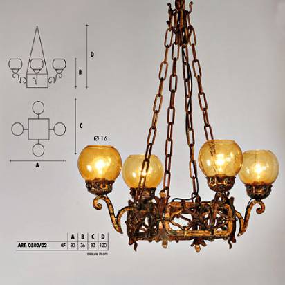 Подвесной светильник  Longobard 0580/02 4F