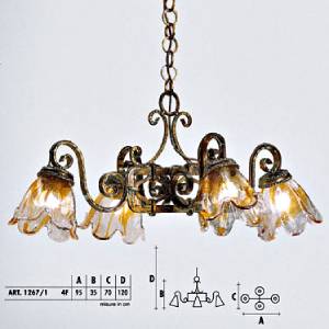 Подвесной светильник  Longobard VALENCIA 1267/1 4F