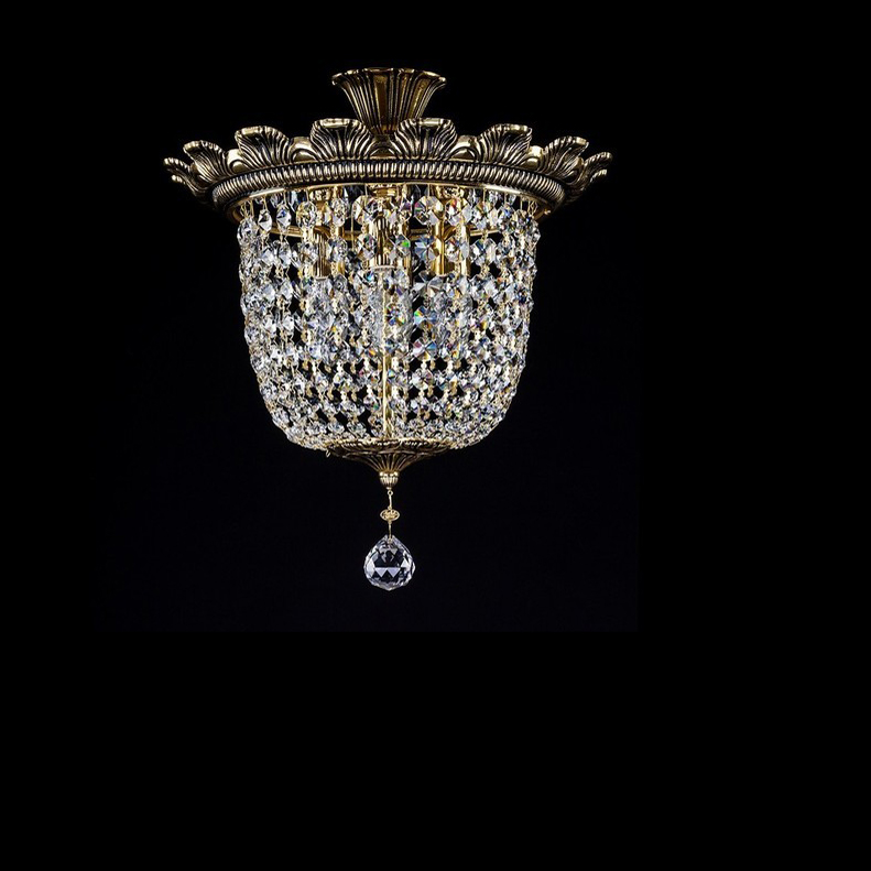 Потолочный светильник ArtGlass ARTEMIS II. brass antique