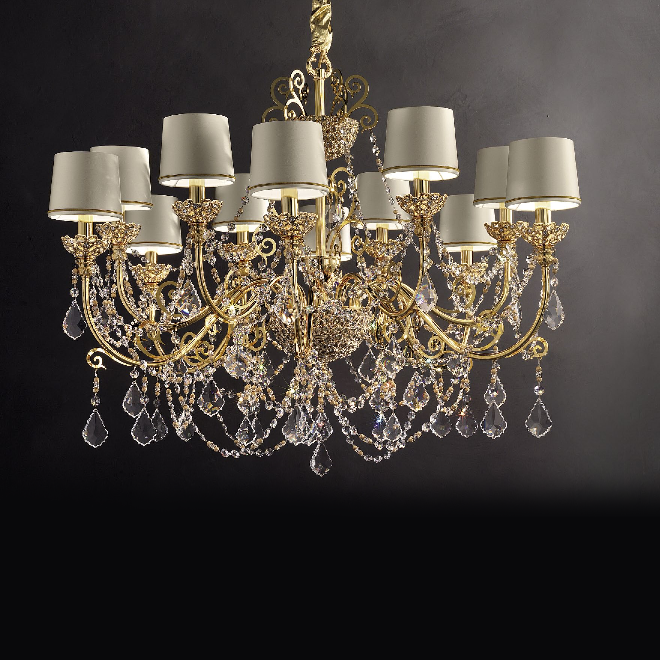 Люстра Masiero Luxury Imperial Gold/ Silver 16