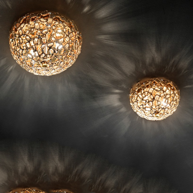 Потолочный светильник Masiero Luxury Imperial Gold/ Silver PL2 P