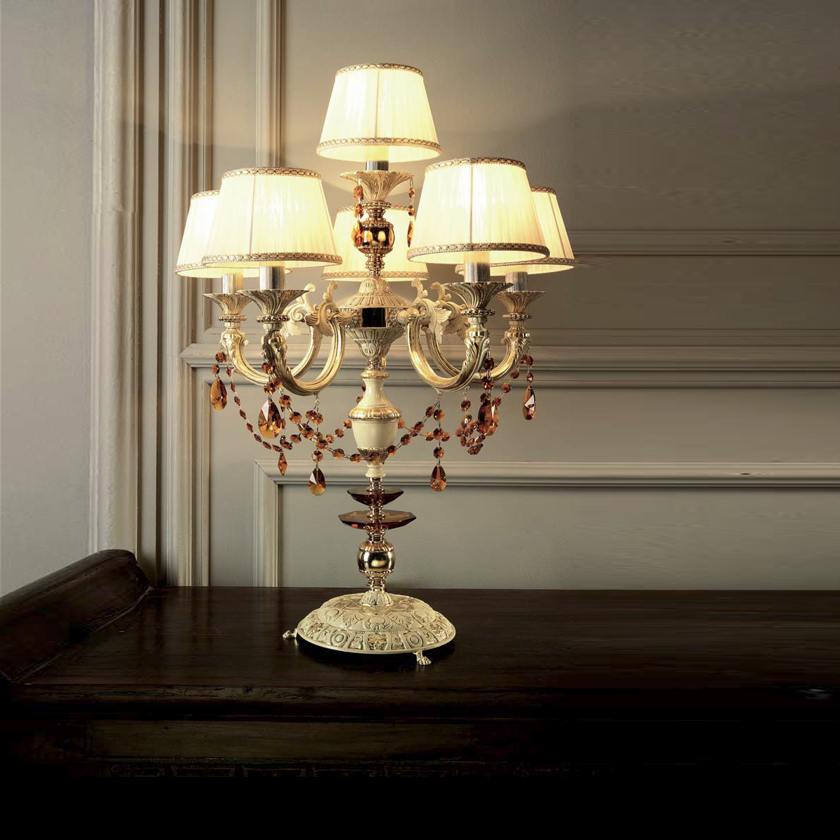 Настольная лампа Ciciriello Lampadari Petra lampada 5+1 luci