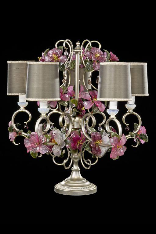 Настольная лампа Pataviumart Jade Flowers TL1351/05AB