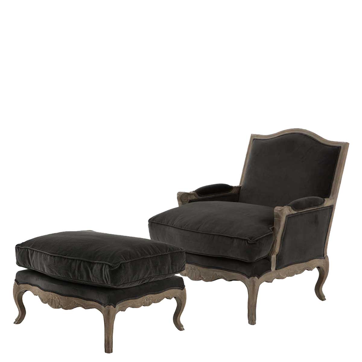 Кресло Eichholtz Chair + Footstool Winston