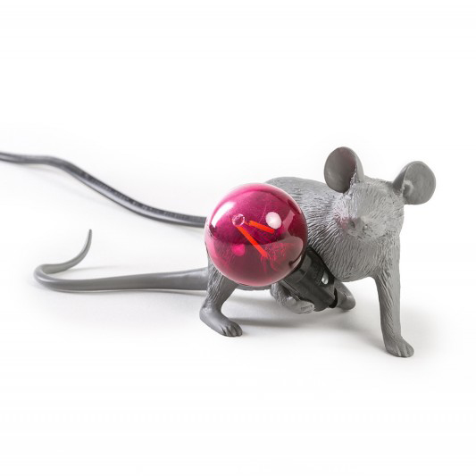 Настольный светильник Seletti Mouse Lamp Grey Lop