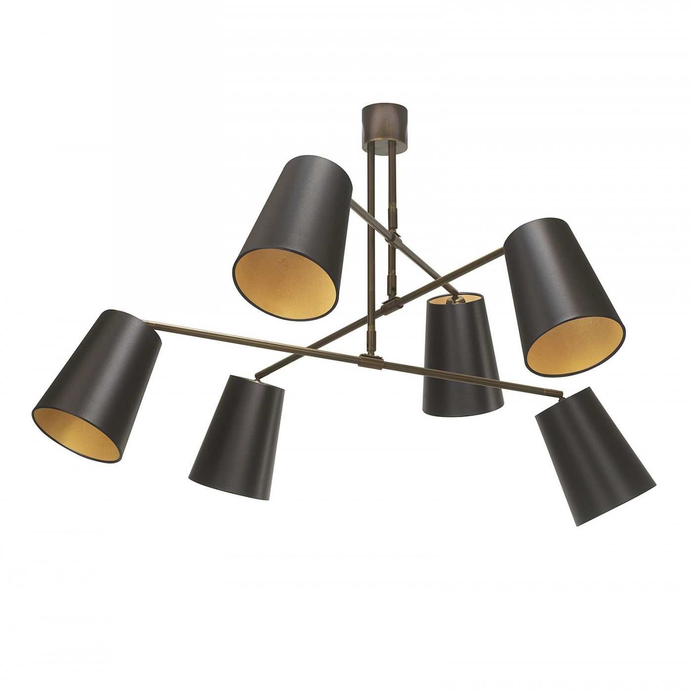 Подвесной светильник HEATHFIELD Andromeda Antique Brass 6 Arm