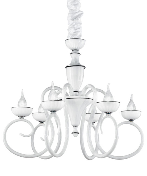 Люстра IDL Baroque 449/6 bianco