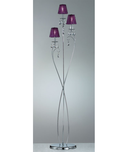 Торшер IDL Rossella 301/3P CRISTALLO VIOLA