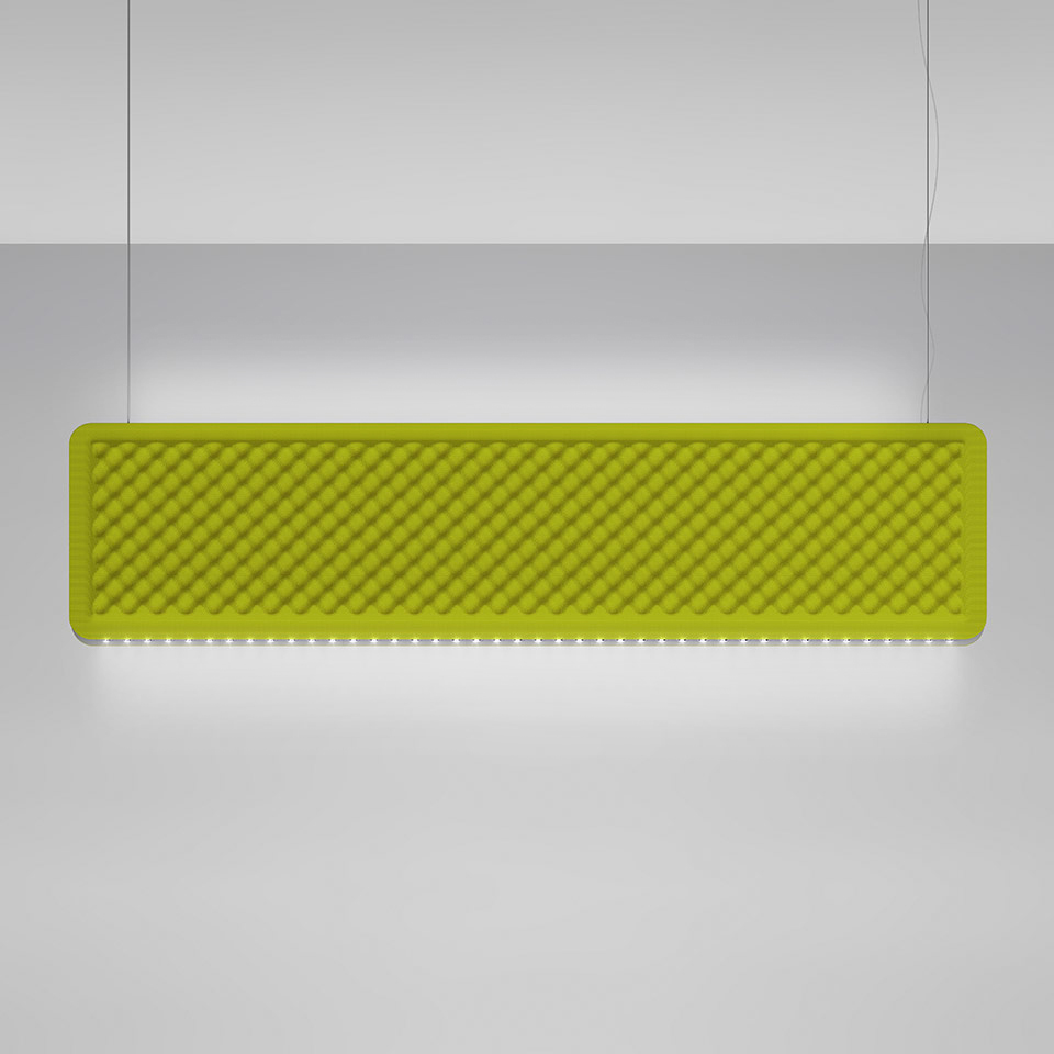 Подвесной светильник Artemide Eggboard Baffle Direct + Indirect 1600x400