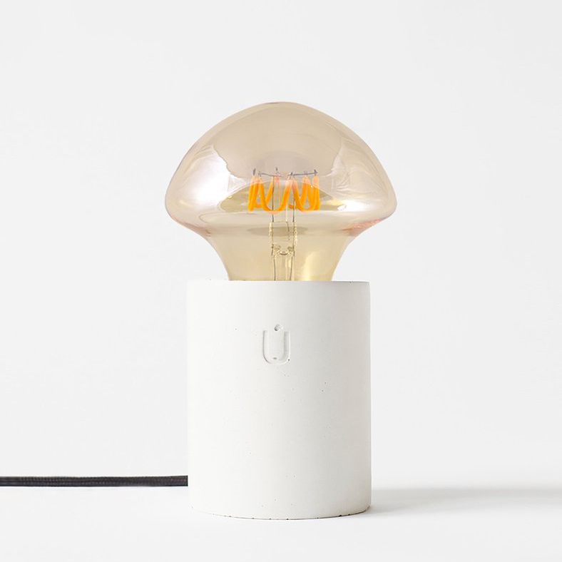 Настольный светильник Plumen LUMI White Concrete Table Lamp By Unrefined