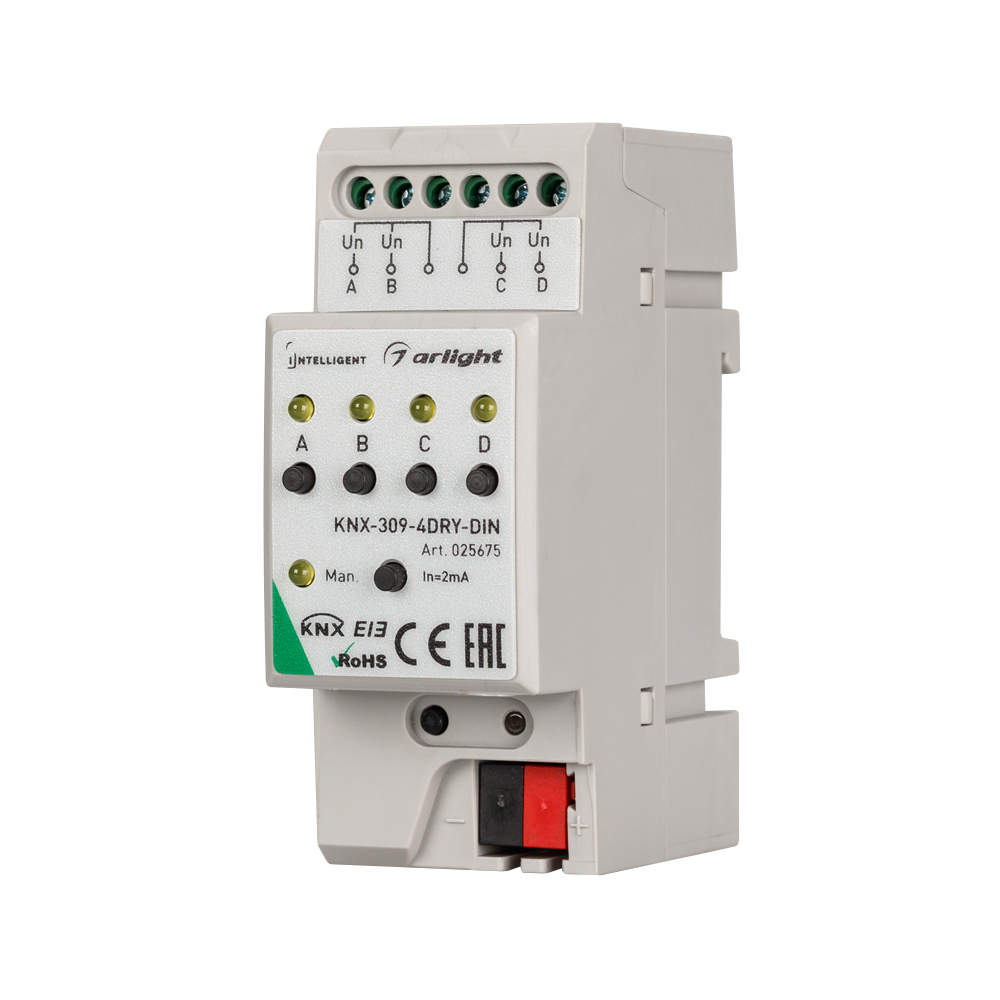 INTELLIGENT ARLIGHT Конвертер KNX-309-4DRY-DIN (BUS) (IARL, Пластик) 025675