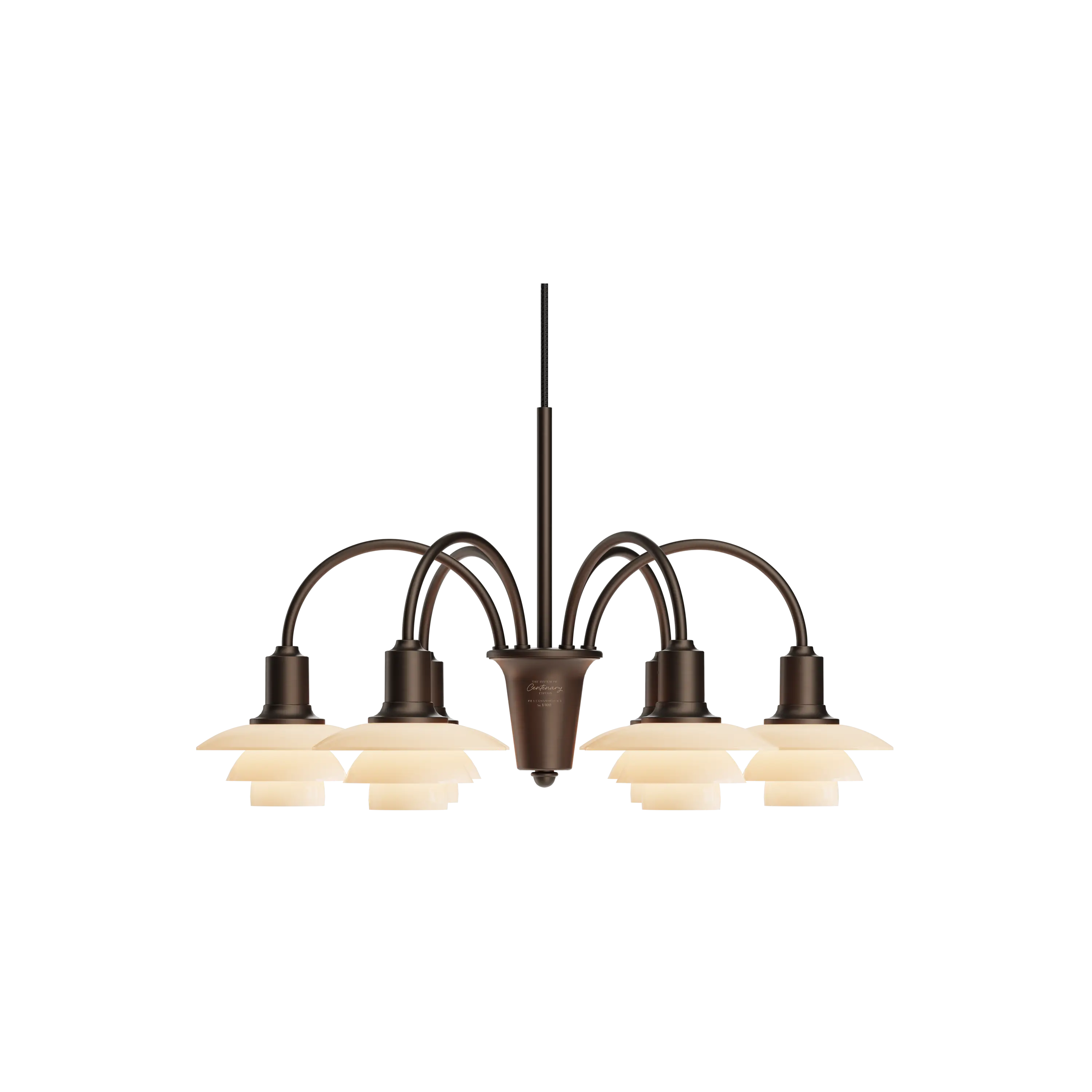 Louis Poulsen PH 1/1 Chandelier Centenary Edition Aged brass/dusty terracotta 6-ARMS