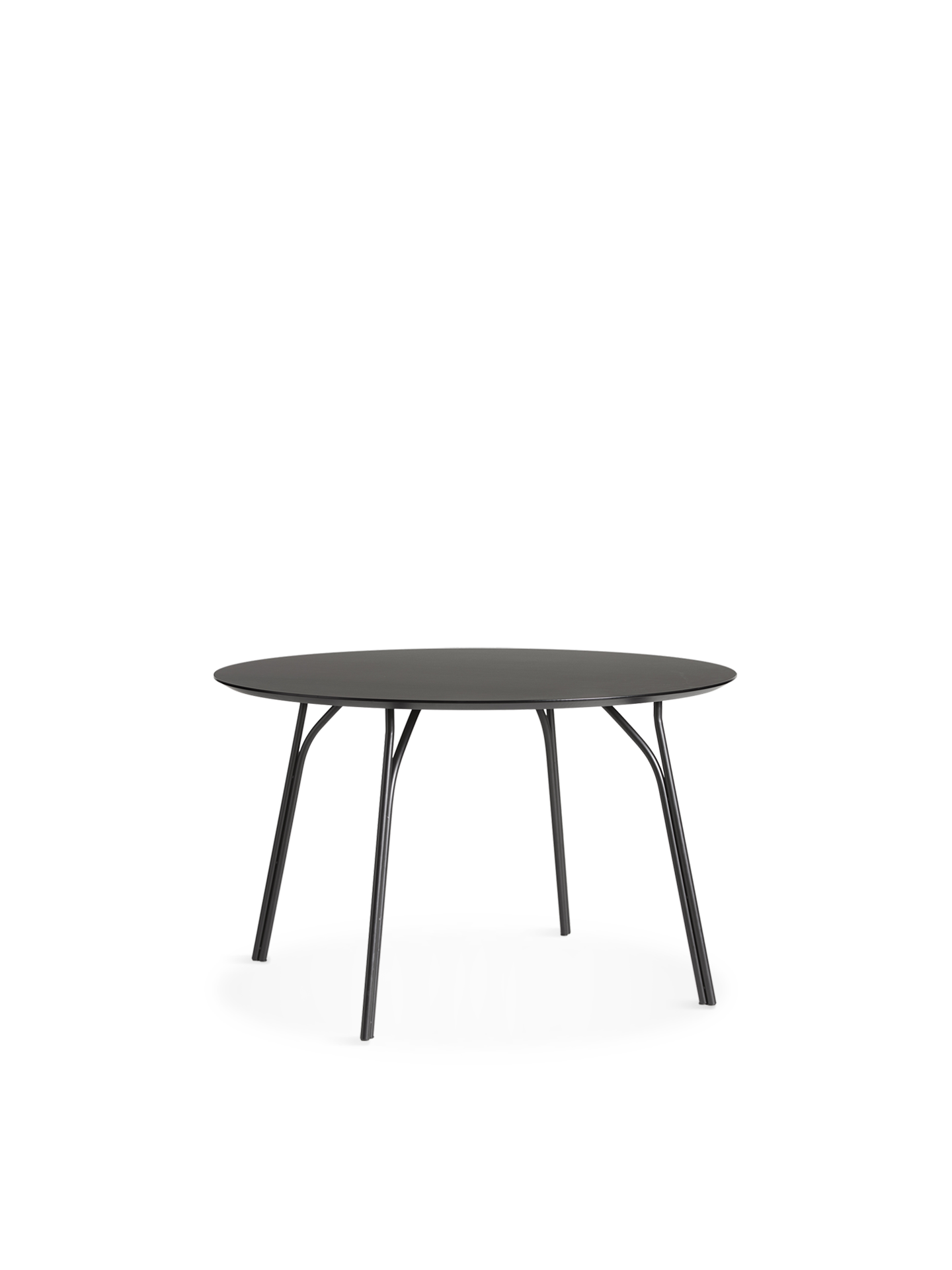 WOUD Tree dining table (120 cm) - Charcoal black/black