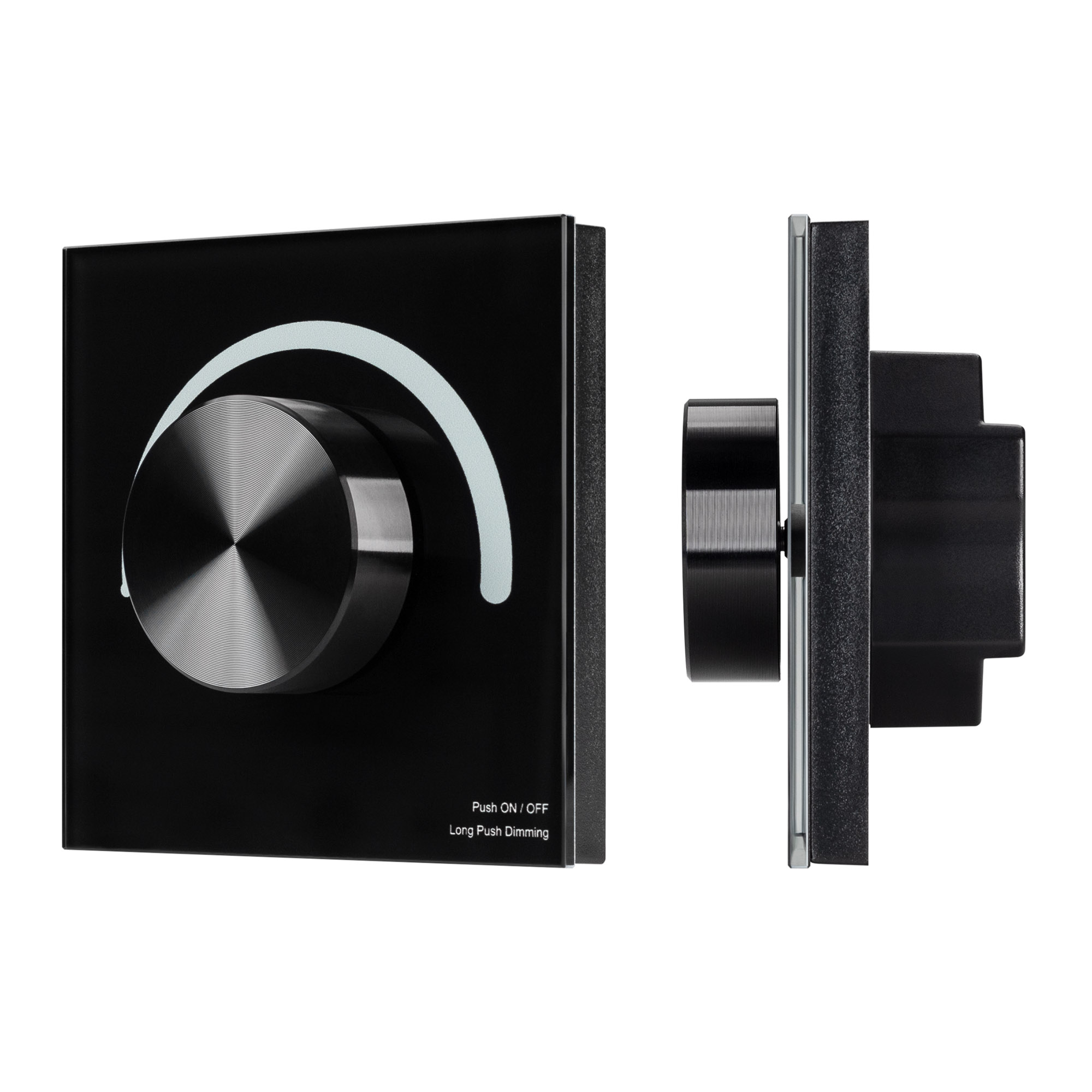 Панель SMART-P37-DIM-IN Black (230V, 1.2A, TRIAC, Rotary, 2.4G) (Arlight, IP20 Пластик, 5 лет) 028109