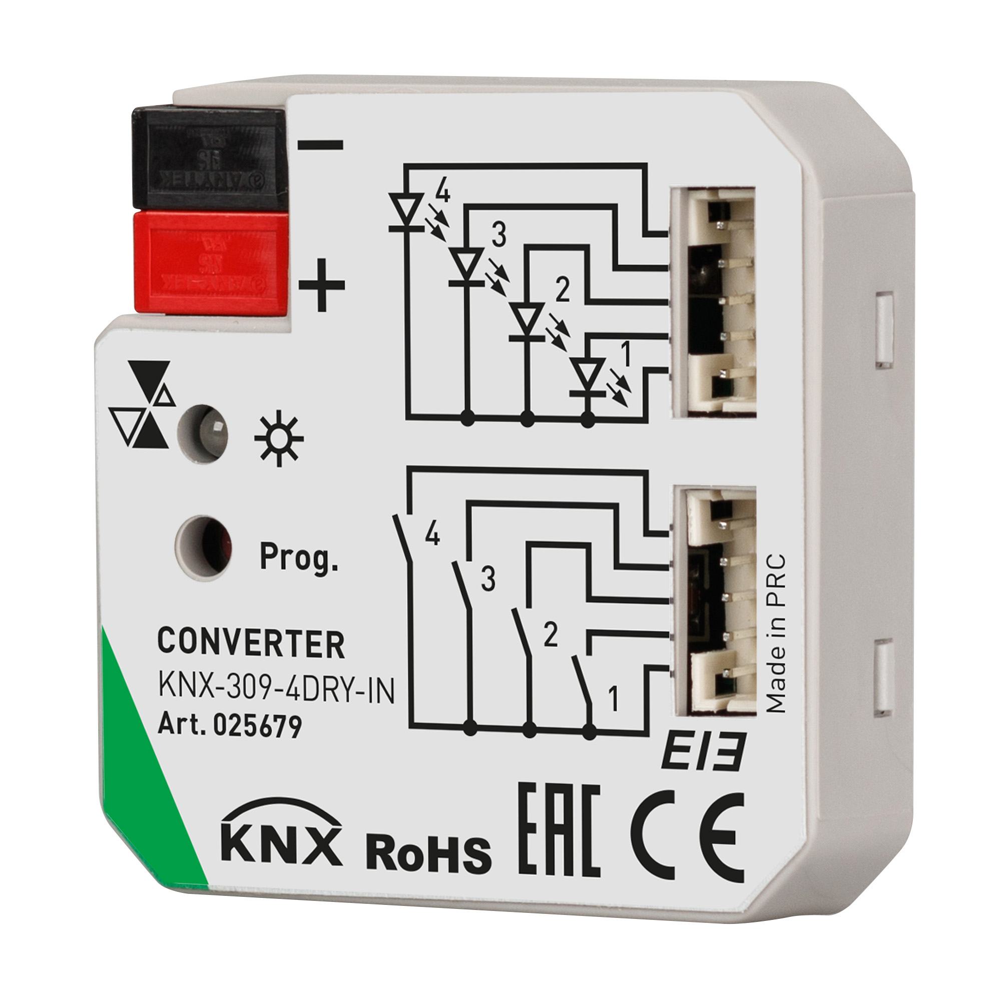 INTELLIGENT ARLIGHT Конвертер KNX-309-4DRY-IN (BUS) (IARL, IP20 Пластик, 2 года) 025679