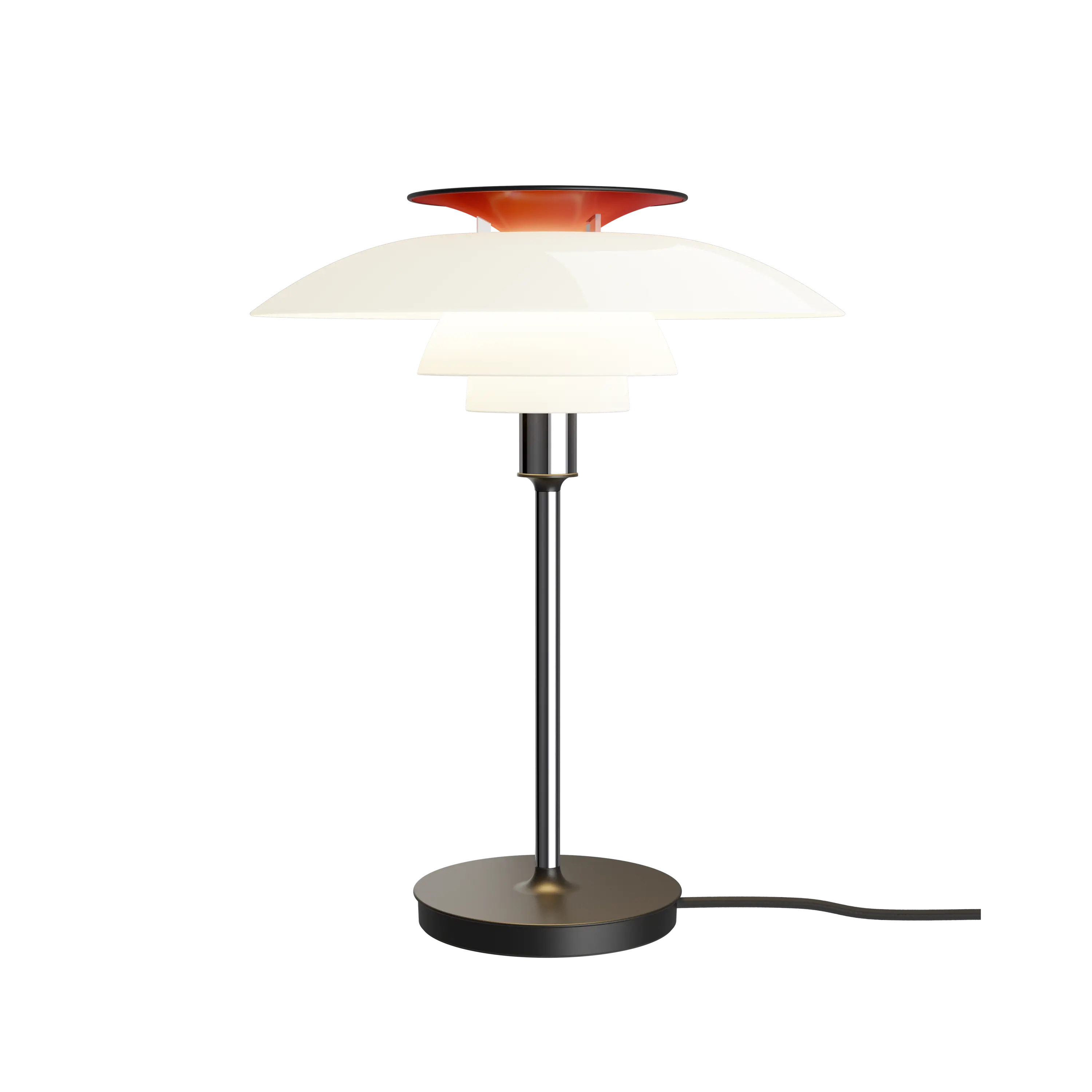 Louis Poulsen PH 80 Table Lamp Opal white/high lustre chrome plated