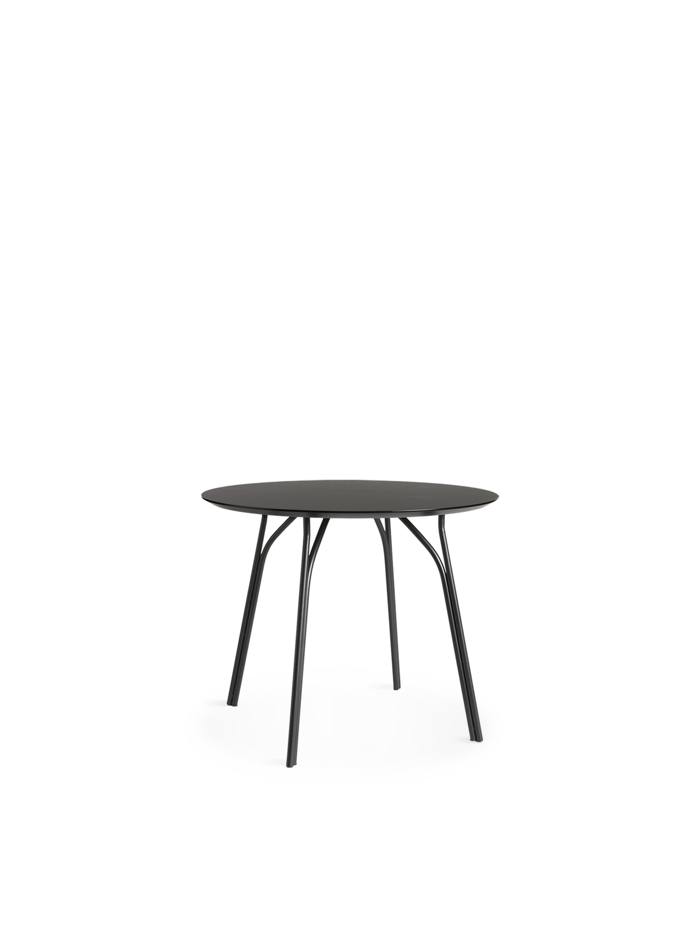 WOUD Tree dining table (90 cm) - Charcoal black/black