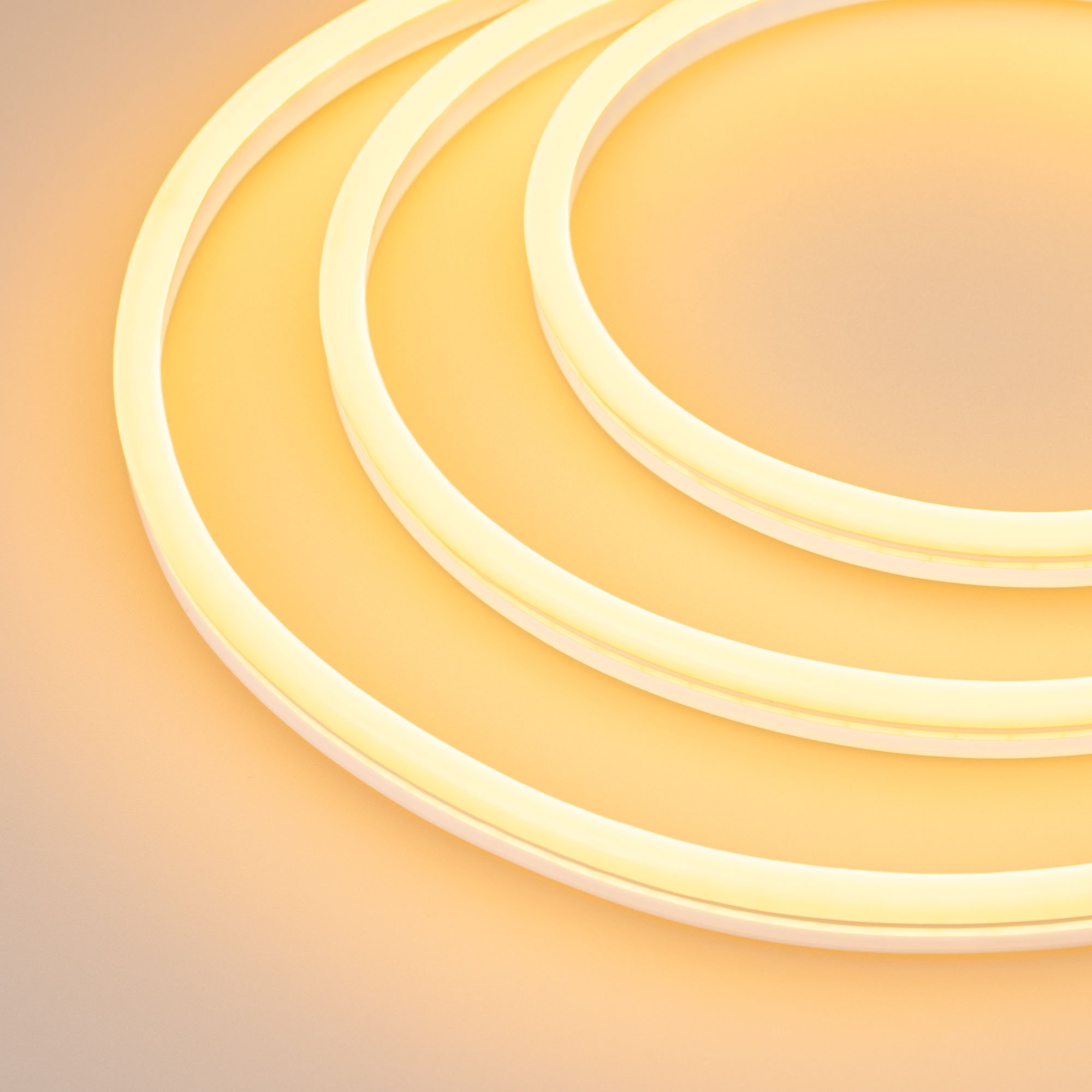 Образец Гибкий неон GALAXY-1608-5000CFS-2835-100 12V Yellow 0.5M (16x8mm, 12W, IP67) (Arlight, 12 Вт/м, IP67) 030973