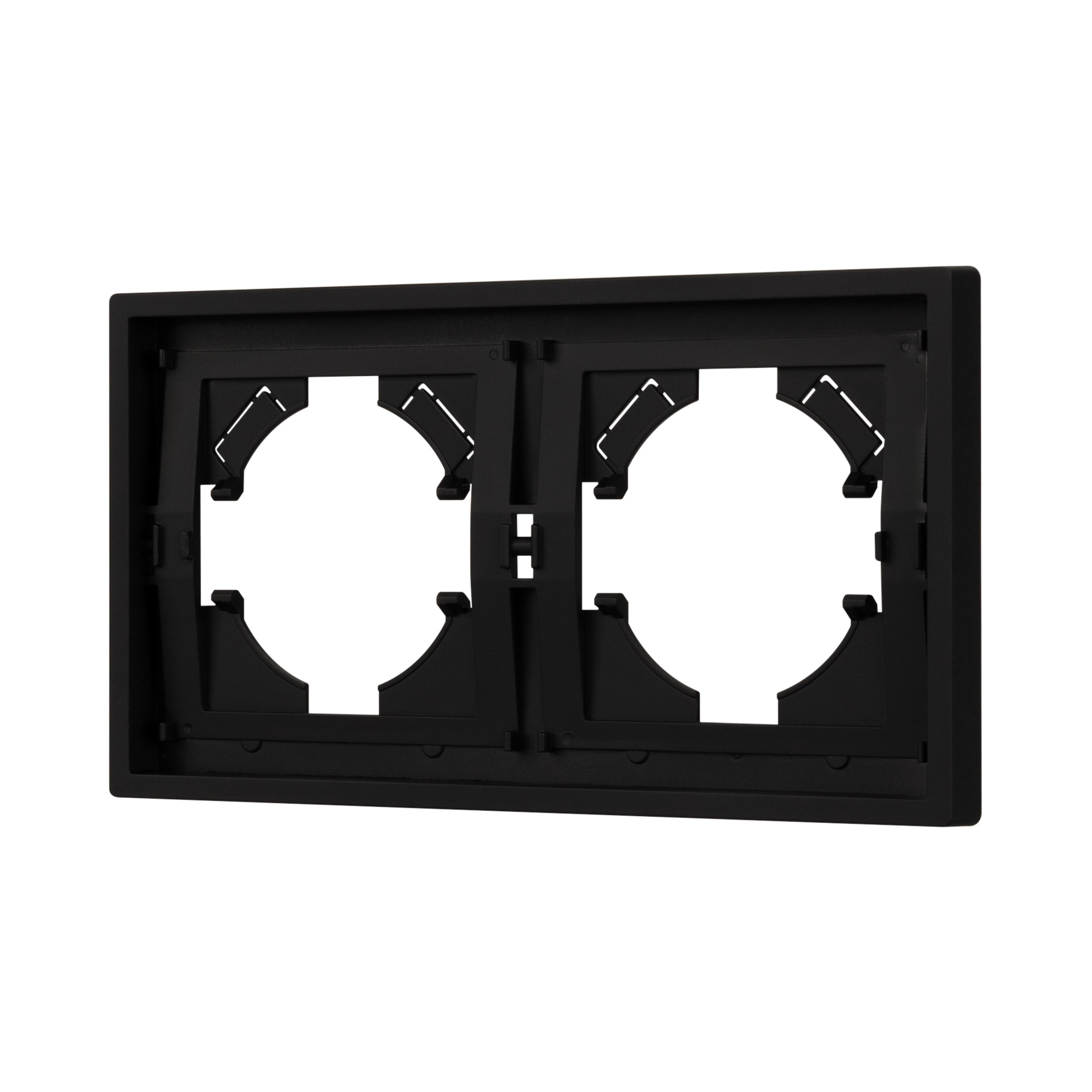 Рамка пластиковая FRM-TENDO-SFPL-2-BK (Arlight, Матовый черный) 054646