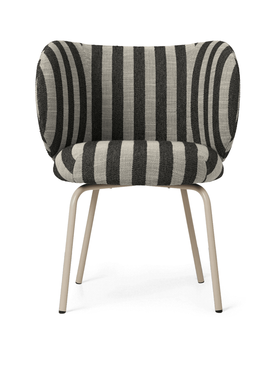 Ferm Living Rico Dining Chair - Cashmere - Louisiana - Sand/Black