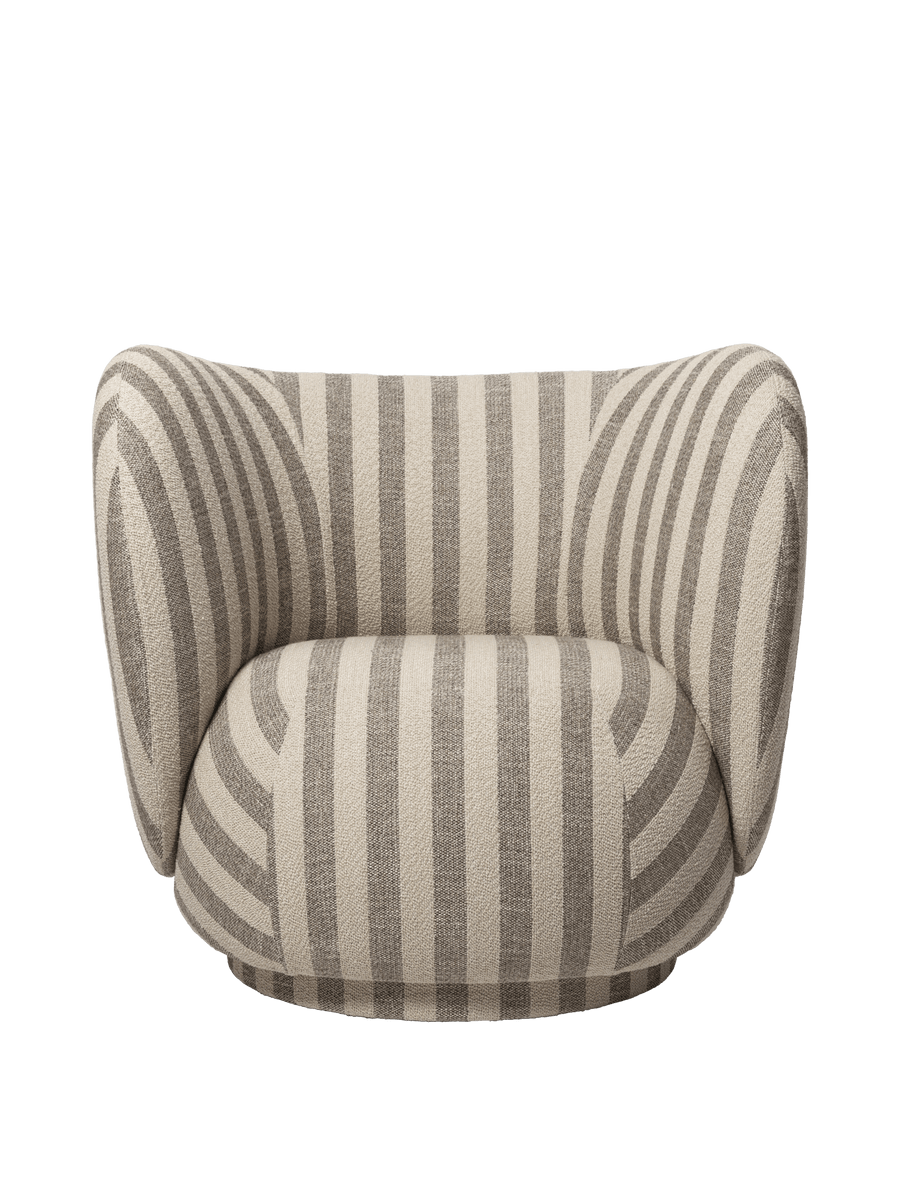 Ferm Living Rico Lounge Chair - Swivel - Louisiana - Sand/Off-White