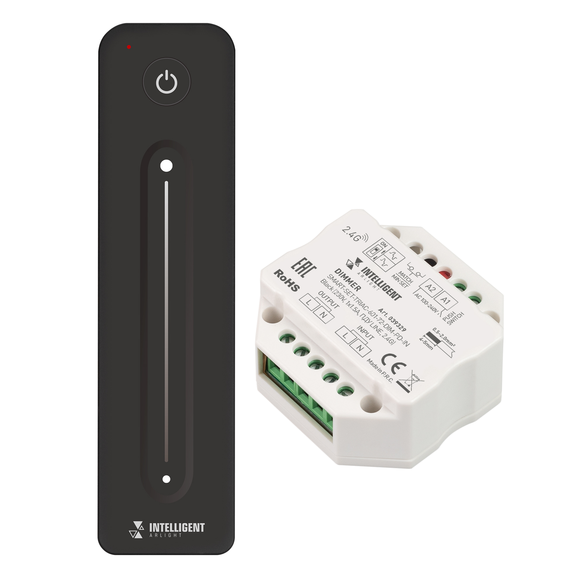 INTELLIGENT ARLIGHT Диммер SMART-SET-TRIAC-601-72-DIM-PD-IN Black (230V, 1x1.5A, ПДУ LINE, 2.4G) (IARL, IP20 Пластик, 5 лет) 039329